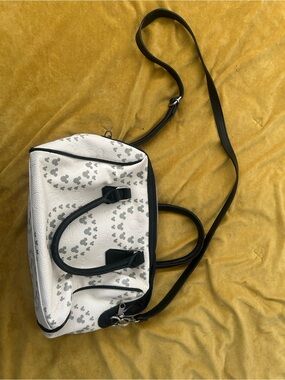 Disneyland Exclusive White and Black Patterned Crossbody Satchel - Women's Bag